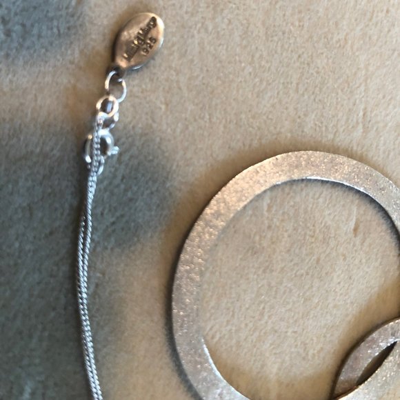 Mimi & Marge Sterling Silver double circlenecklace - Picture 2 of 4